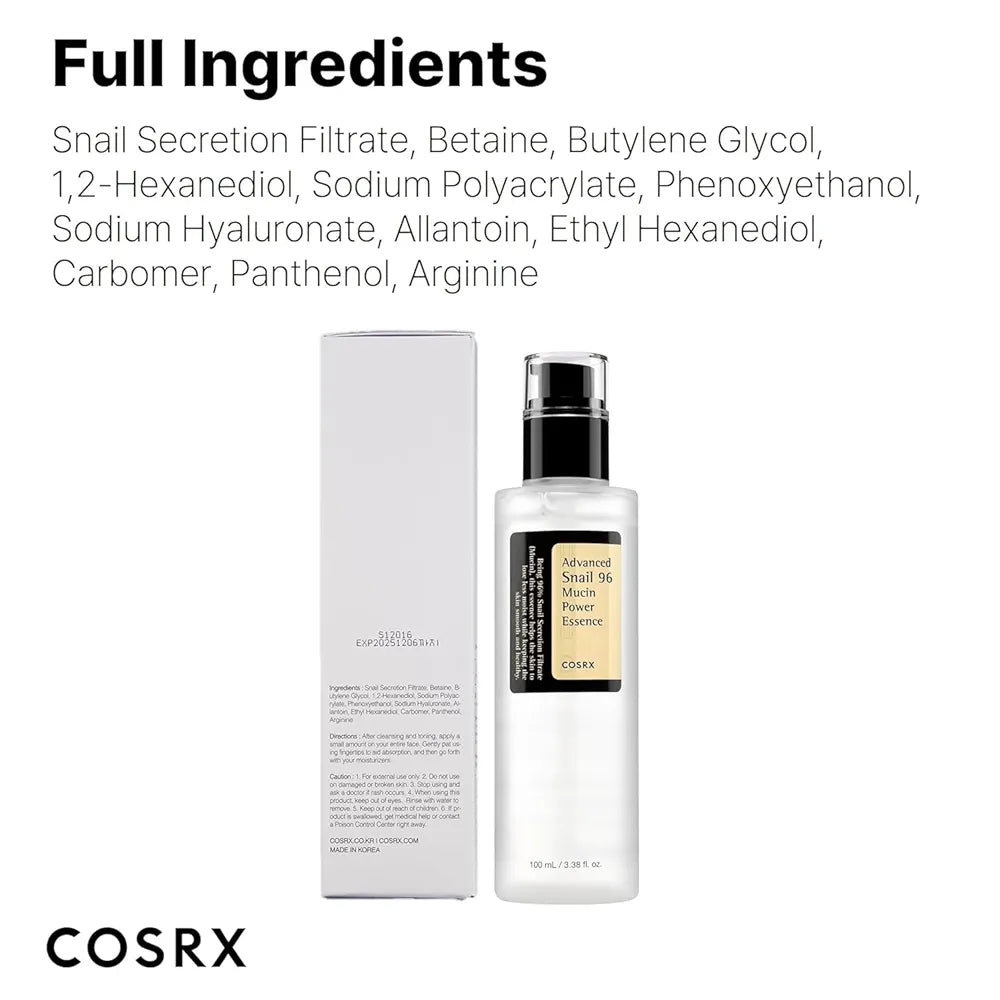 Advanced Snail 96 Mucin Power Essence –Cosrx
