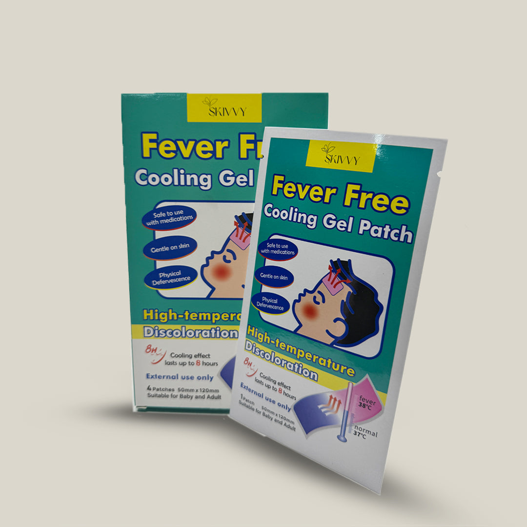 Skivvy Cooling Patch – Instant Fever &amp; Migraine Relief with Color-Changing Technology