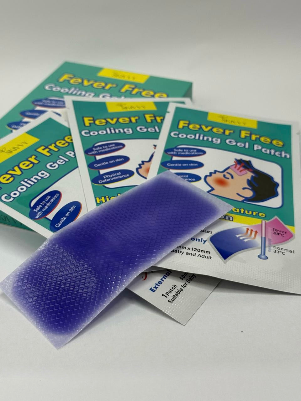 Skivvy Cooling Patch – Instant Fever &amp; Migraine Relief with Color-Changing Technology