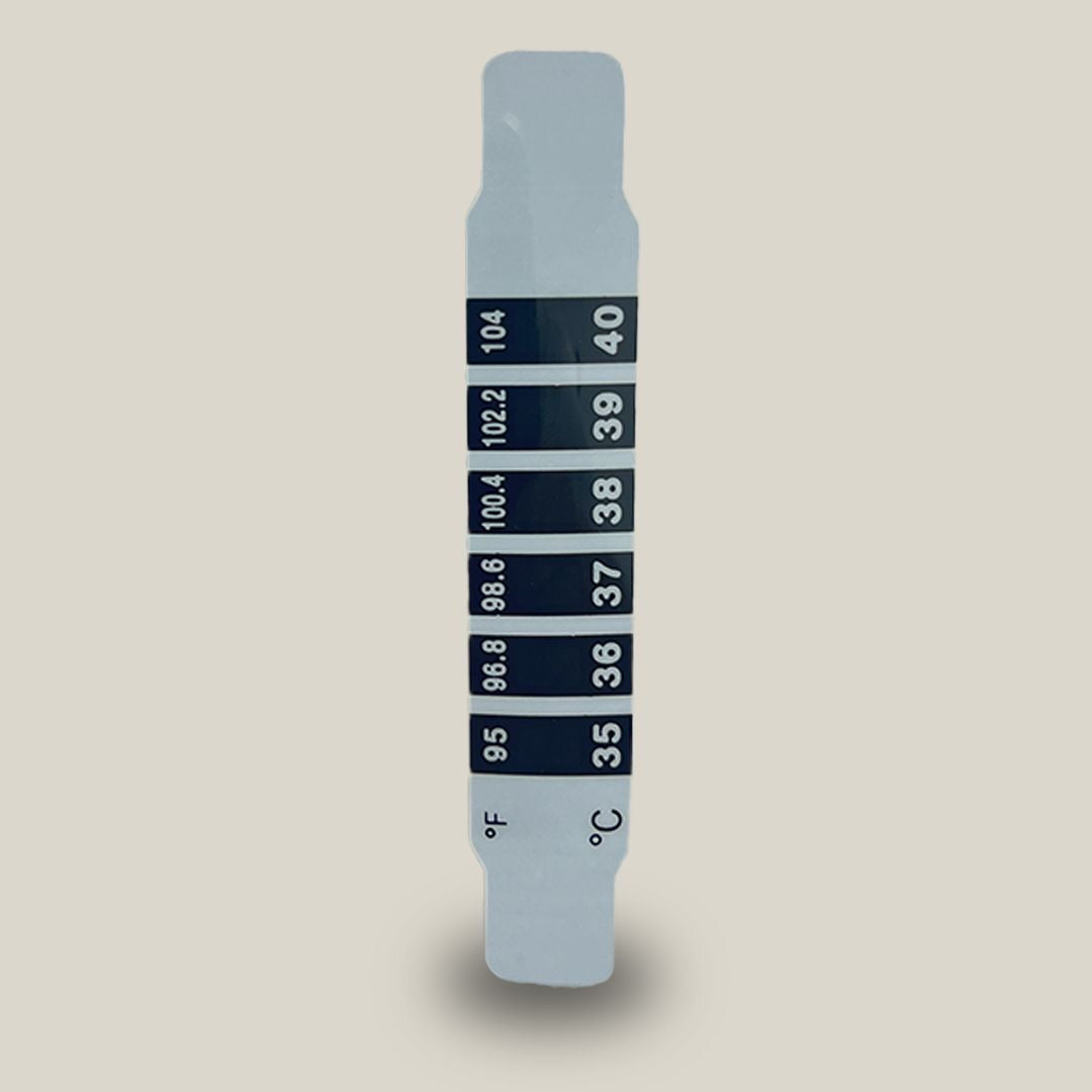 Skivvy Reusable Thermometer Strips – No Batteries, Instant Color Results (35°C–40°C)