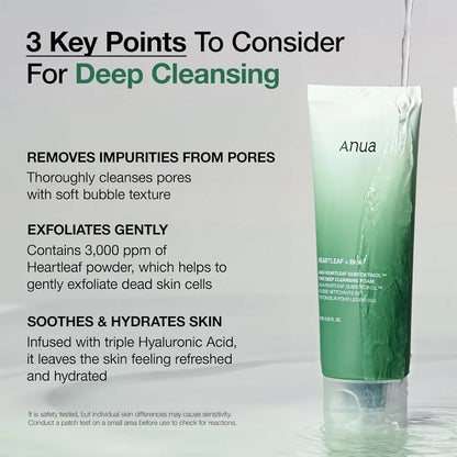 Heartleaf Quercetinol Pore Deep Cleansing Foam-Anua