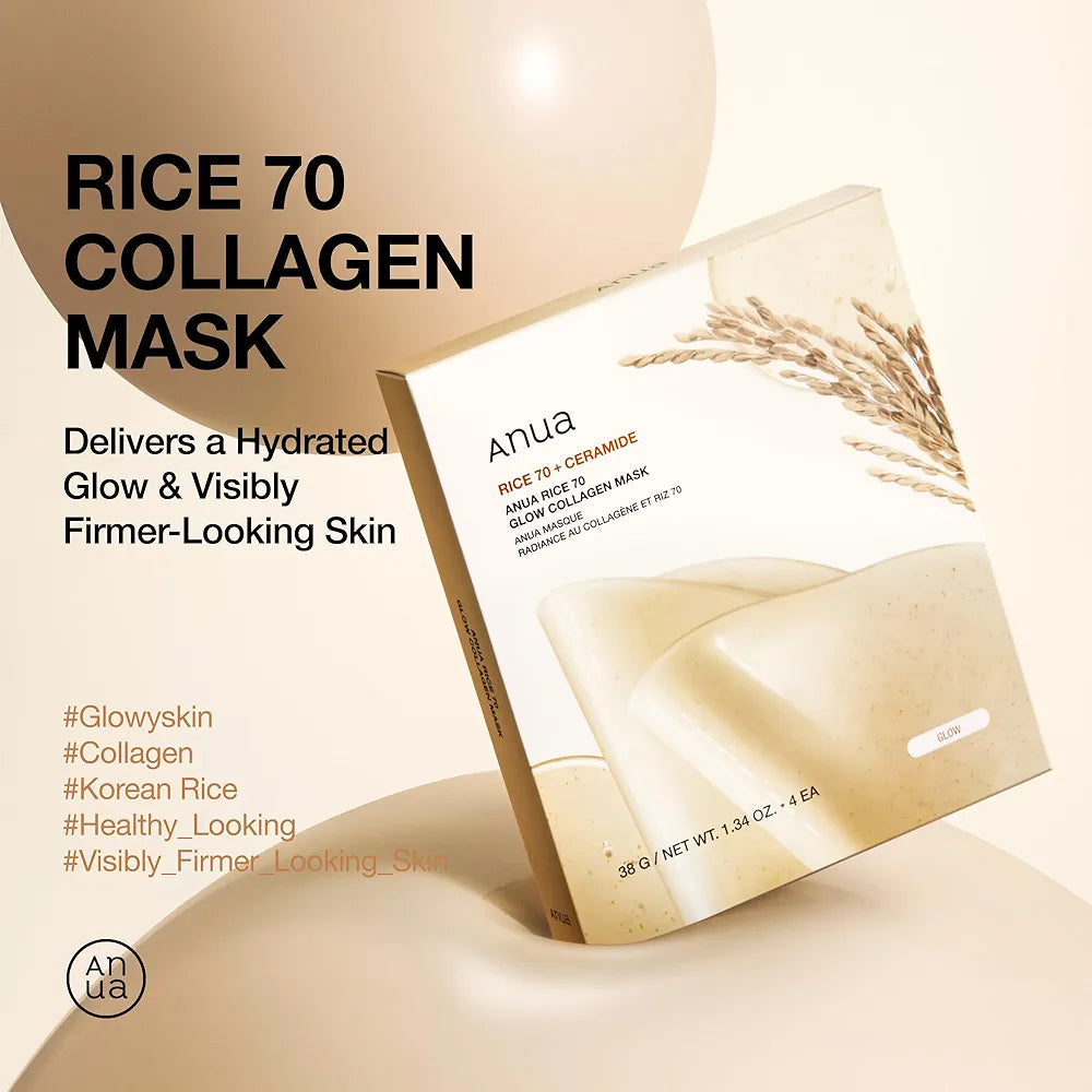 Rice 70 Glow Collagen Mask –Anua