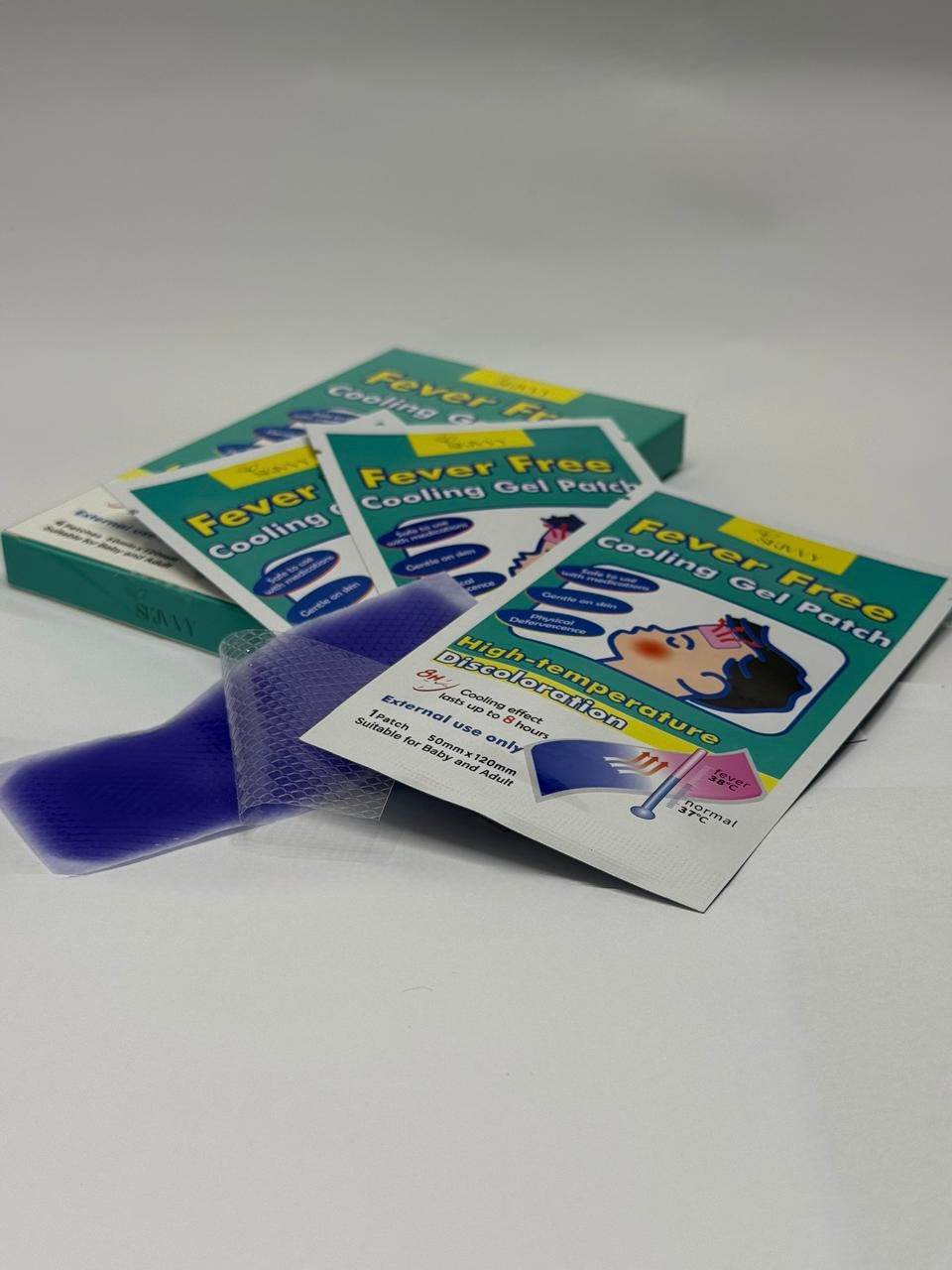 Skivvy Cooling Patch – Instant Fever &amp; Migraine Relief with Color-Changing Technology